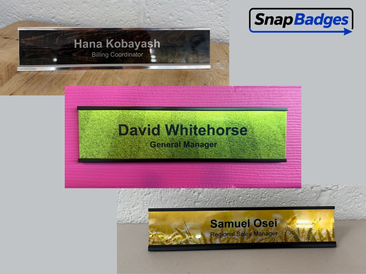 Custom Name Plate Backgrounds: Give your desk and office some personality!