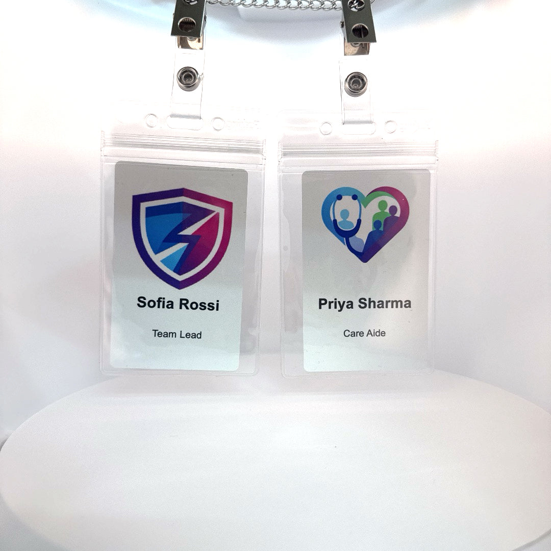 Full Color Name Badge Holder with Clip