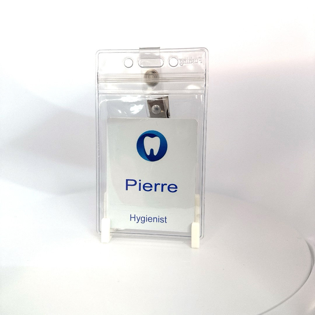 Full Color Name Badge Holder with Clip