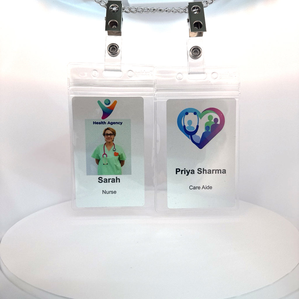 Photo ID Badge Holder with Clip