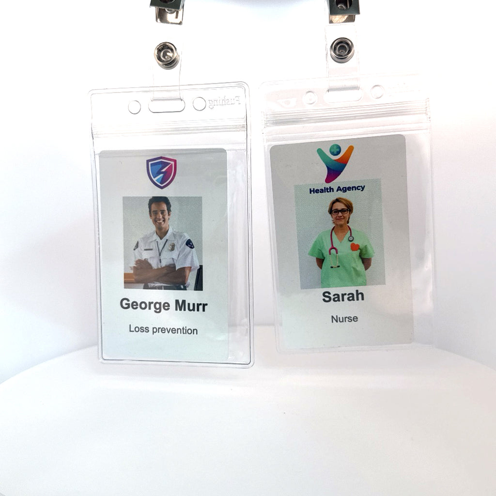 Photo ID Badge Holder with Clip
