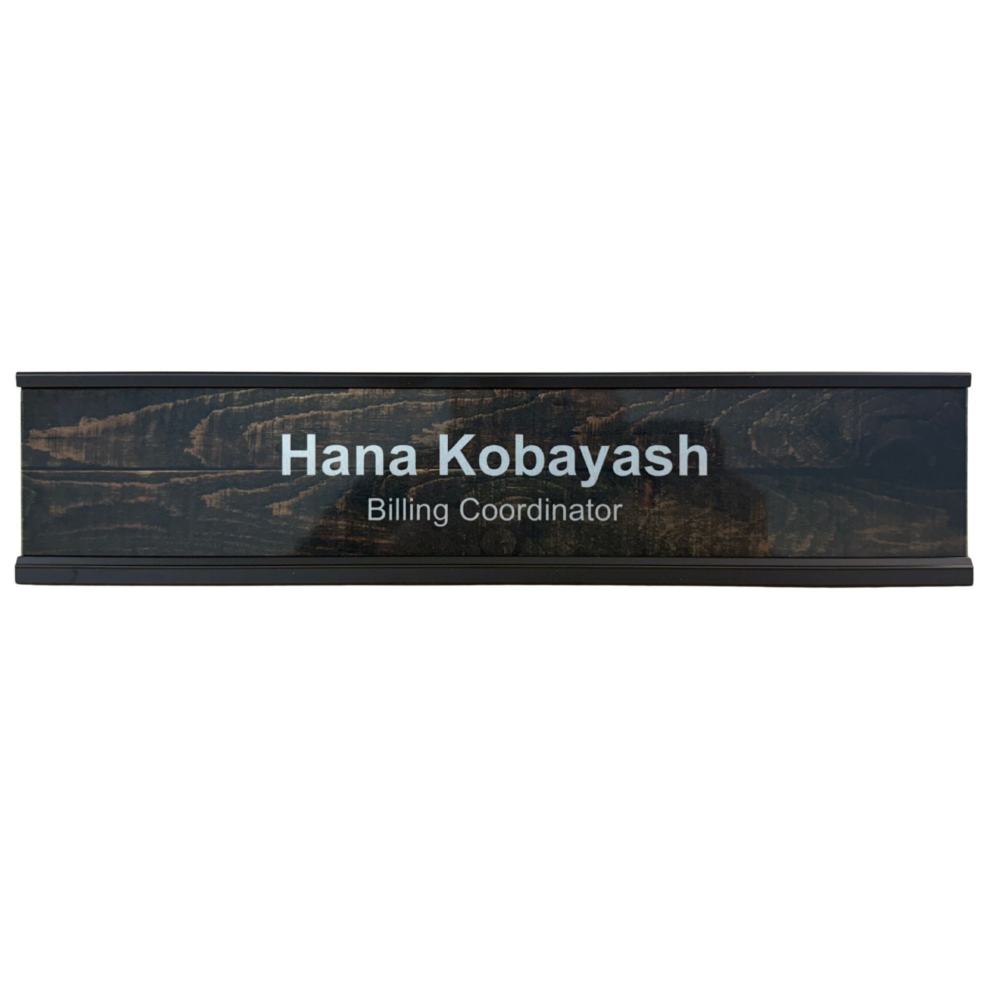 Desk Nameplate, Aluminum Insert with Holder