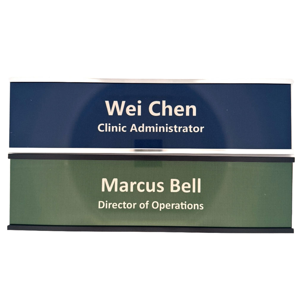 Door Name Plate, Aluminum Insert with Holder