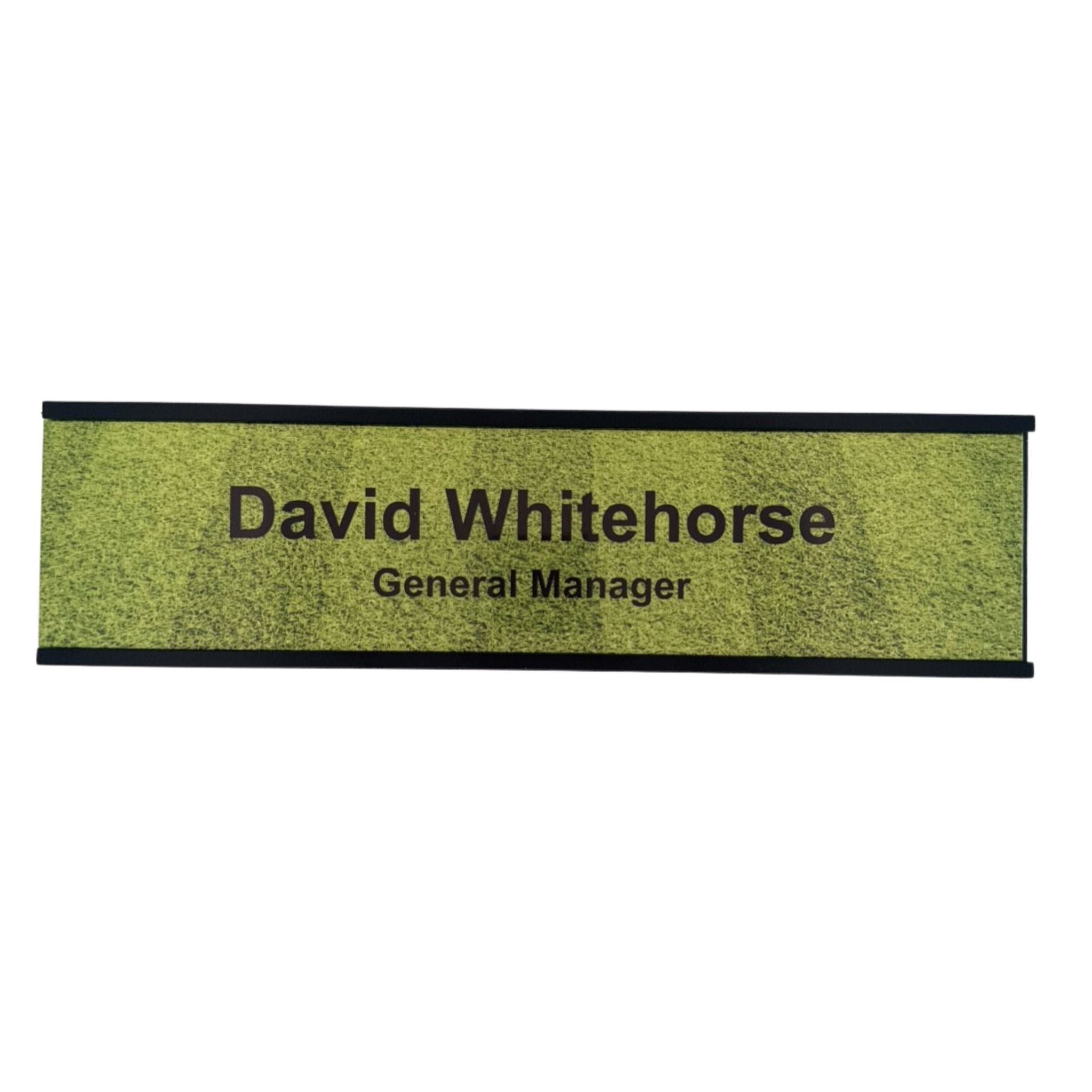 Door Name Plate, Aluminum Insert with Holder