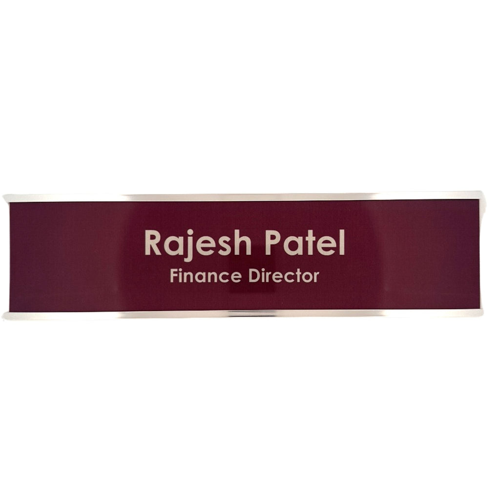 Door Name Plate, Aluminum Insert with Holder