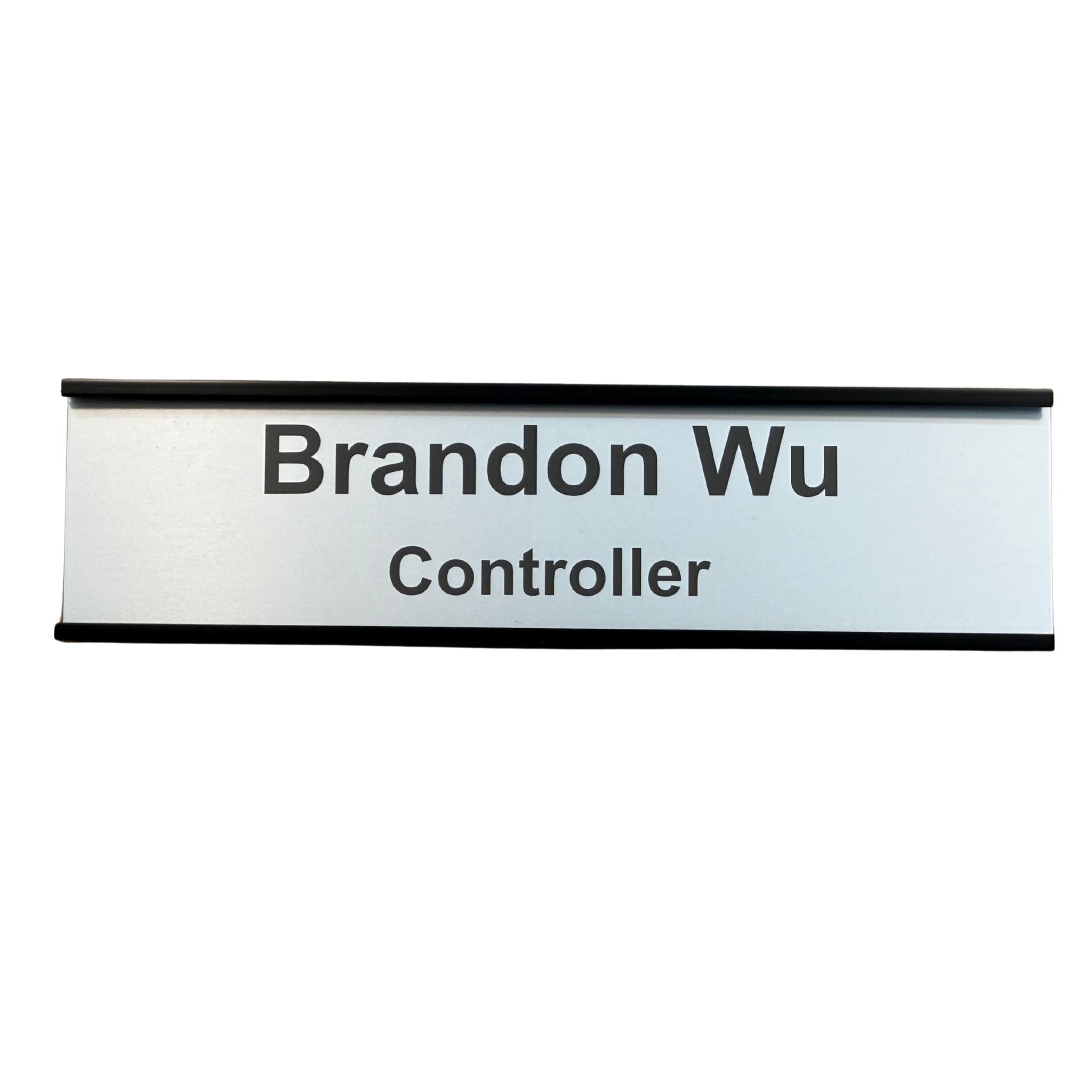Door Name Plate, Aluminum Insert with Holder